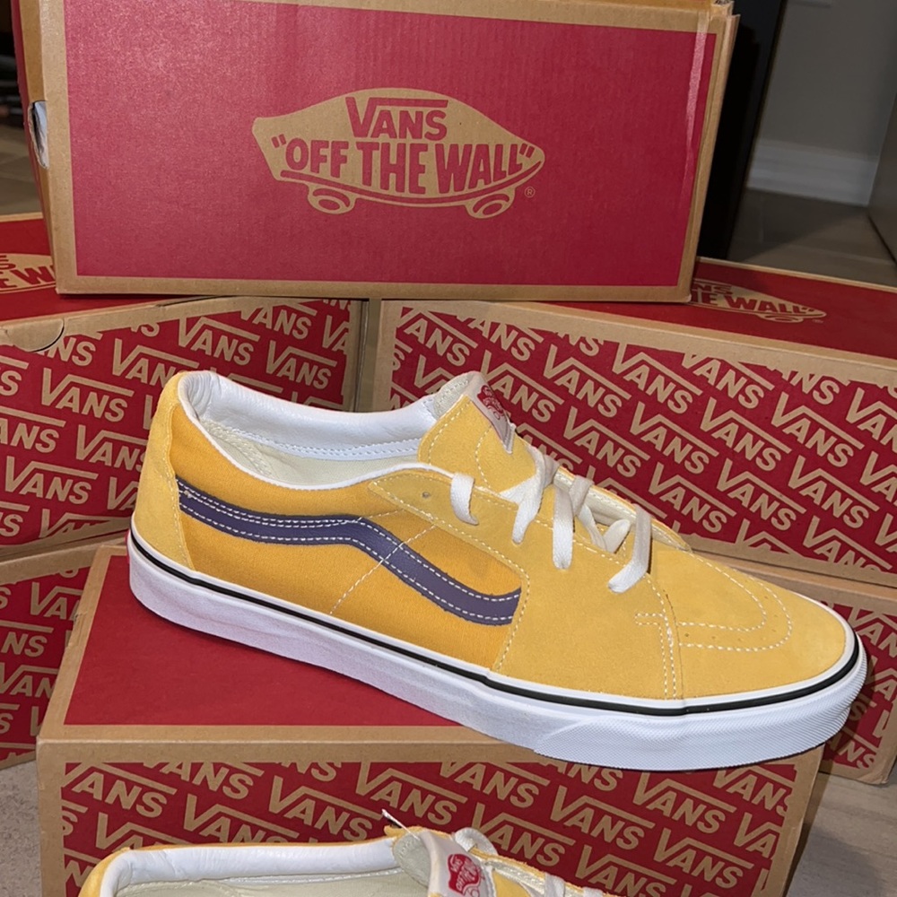 🔥 VANS SK8 LOW HONEY GOLD PURPLE SNEAKERS FOR MEN 🔥 - Picture 5 of 11